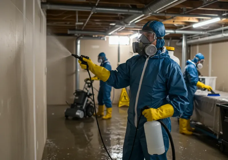 Basement Sanitization and Antimicrobial Treatment process in Lakota, ND